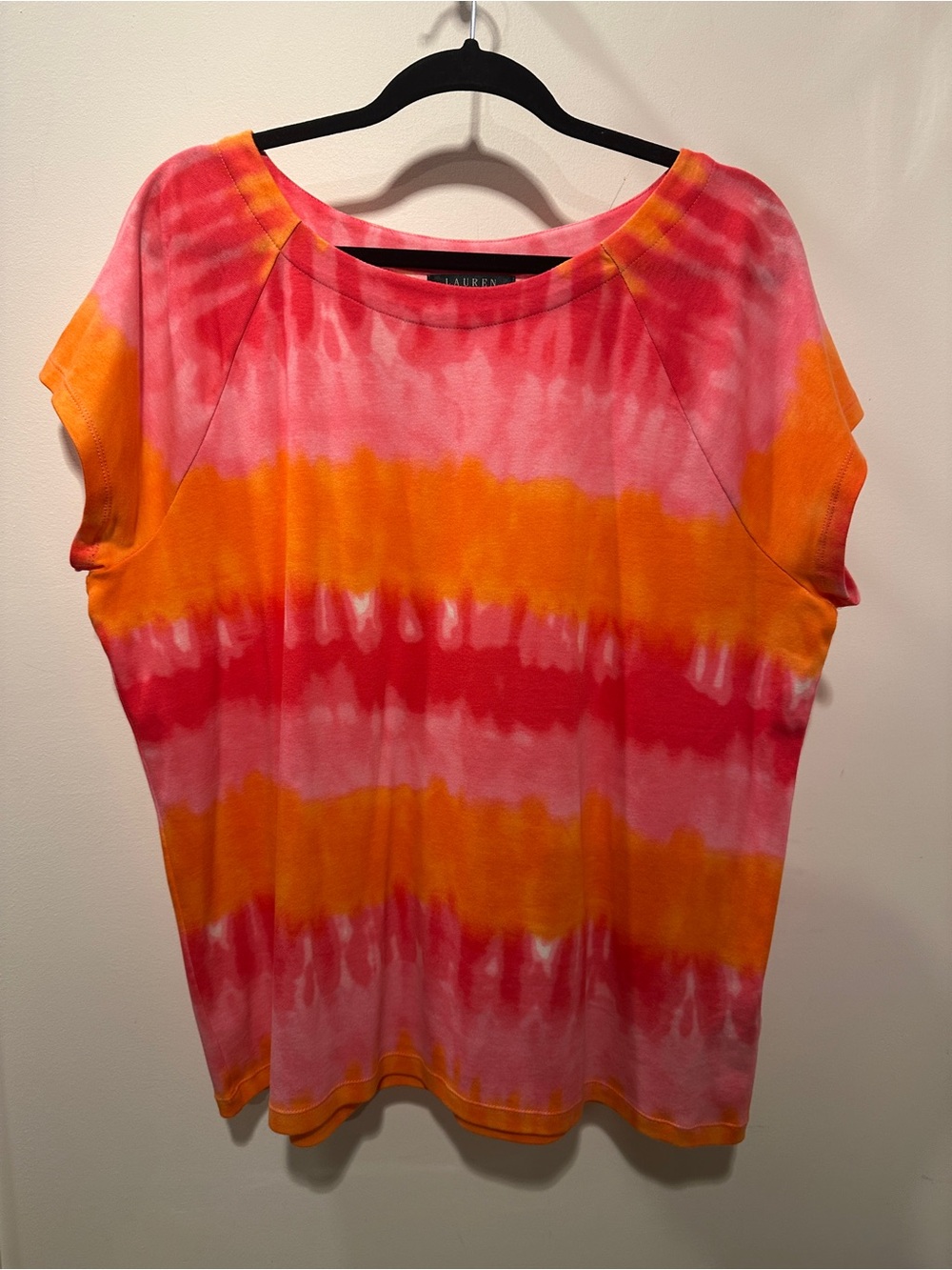 Ralph Lauren Pink & Orange Tie-Dye Short Sleeve Tee 2X